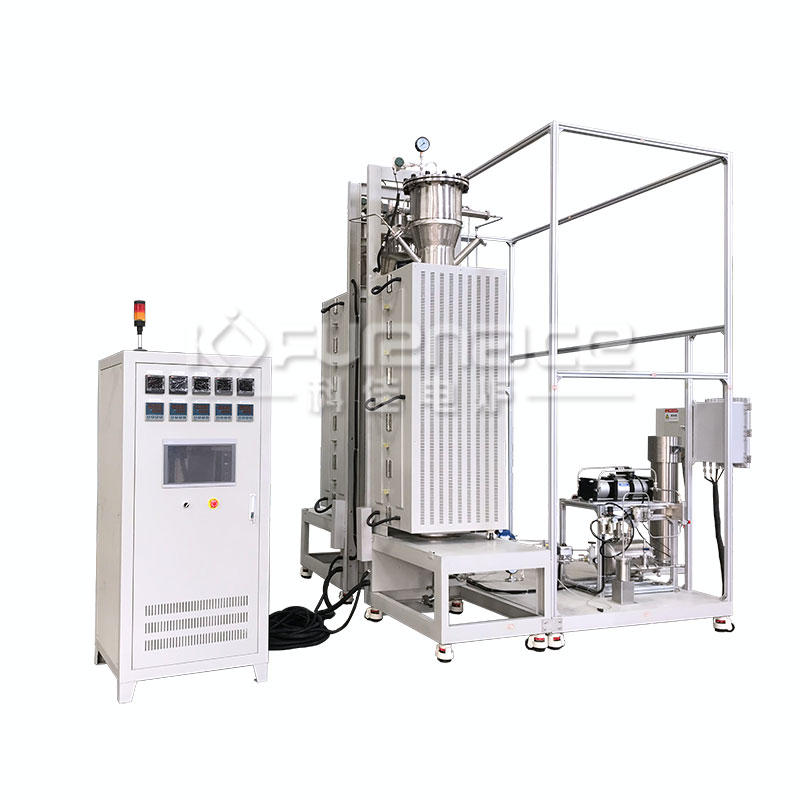 Vertical tube furnace synthesis gas pyrolysis system