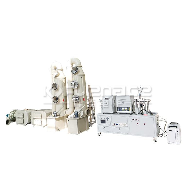 PECVD electric furnace with exhaust gas treatment device