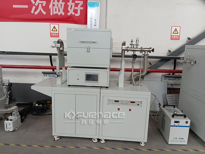 Actual photo of large caliber vacuum tube furnace Actual photo of large caliber vacuum tube furnace