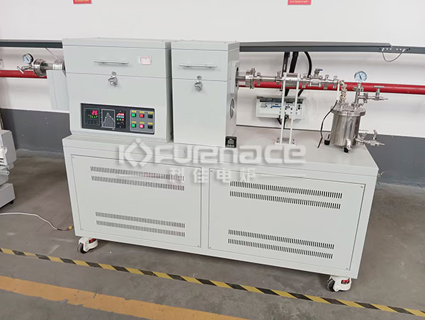 Actual photo of 1200 ℃ high-temperature rotary tube furnace