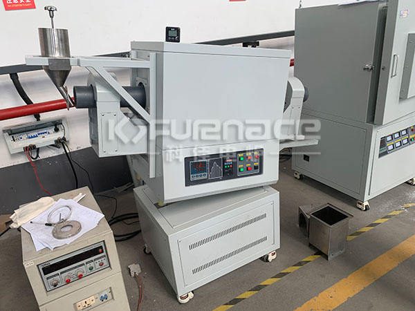 KJ-TX1300-L100LK1 Rotary tube furnace actual photo KJ-TX1300-L100LK1 Rotary tube furnace actual photo