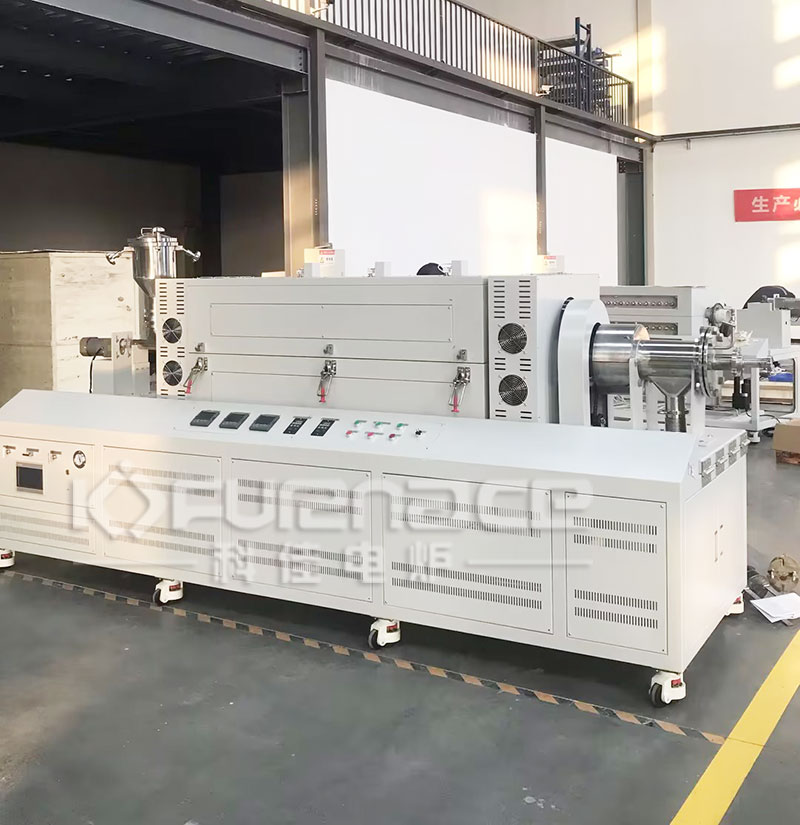 Actual photo of KJ-T1000-L150CK3W inclined rotary tube furnace Actual photo of KJ-T1000-L150CK3W inclined rotary tube furnace