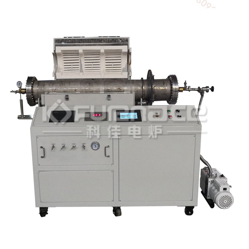 Three temperature zone rotary tubular furnace