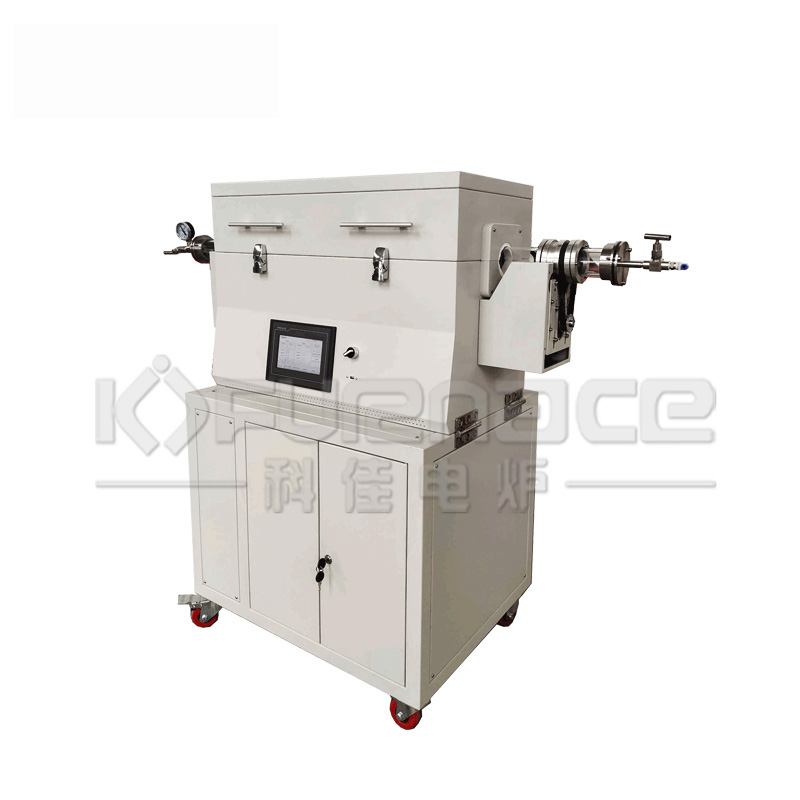 Rotary inclined tube furnace with touch screen